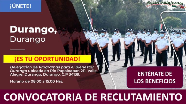 Convocatoria Guardia del Servicio de Protección Federal en Durango