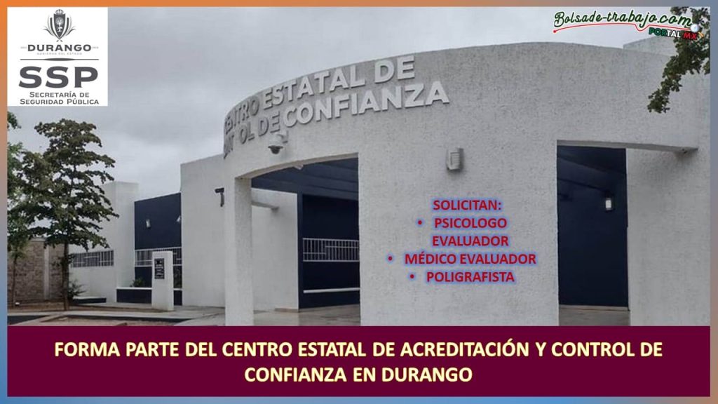 Convocatoria Vacantes en Centro Estatal de Acreditación y Control de