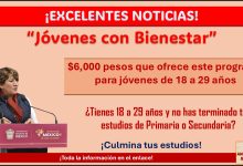 $6,000 pesos que ofrece el programa “Jóvenes con Bienestar” para jóvenes de 18 a 29 años ¡Conoce las reglas de operación, no te quedes fuera!