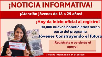 90,000 nuevos beneficiarios serán parte del programa Jóvenes Construyendo el futuro ¡Hoy inician los registros, esto se sabe!