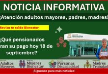 ¿A qué pensionados del Bienestar les corresponde su pago hoy 18 de septiembre y cómo consultar el saldo sin salir de casa?