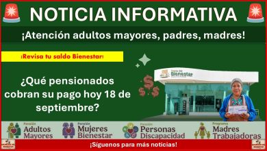 ¿A qué pensionados del Bienestar les corresponde su pago hoy 18 de septiembre y cómo consultar el saldo sin salir de casa?