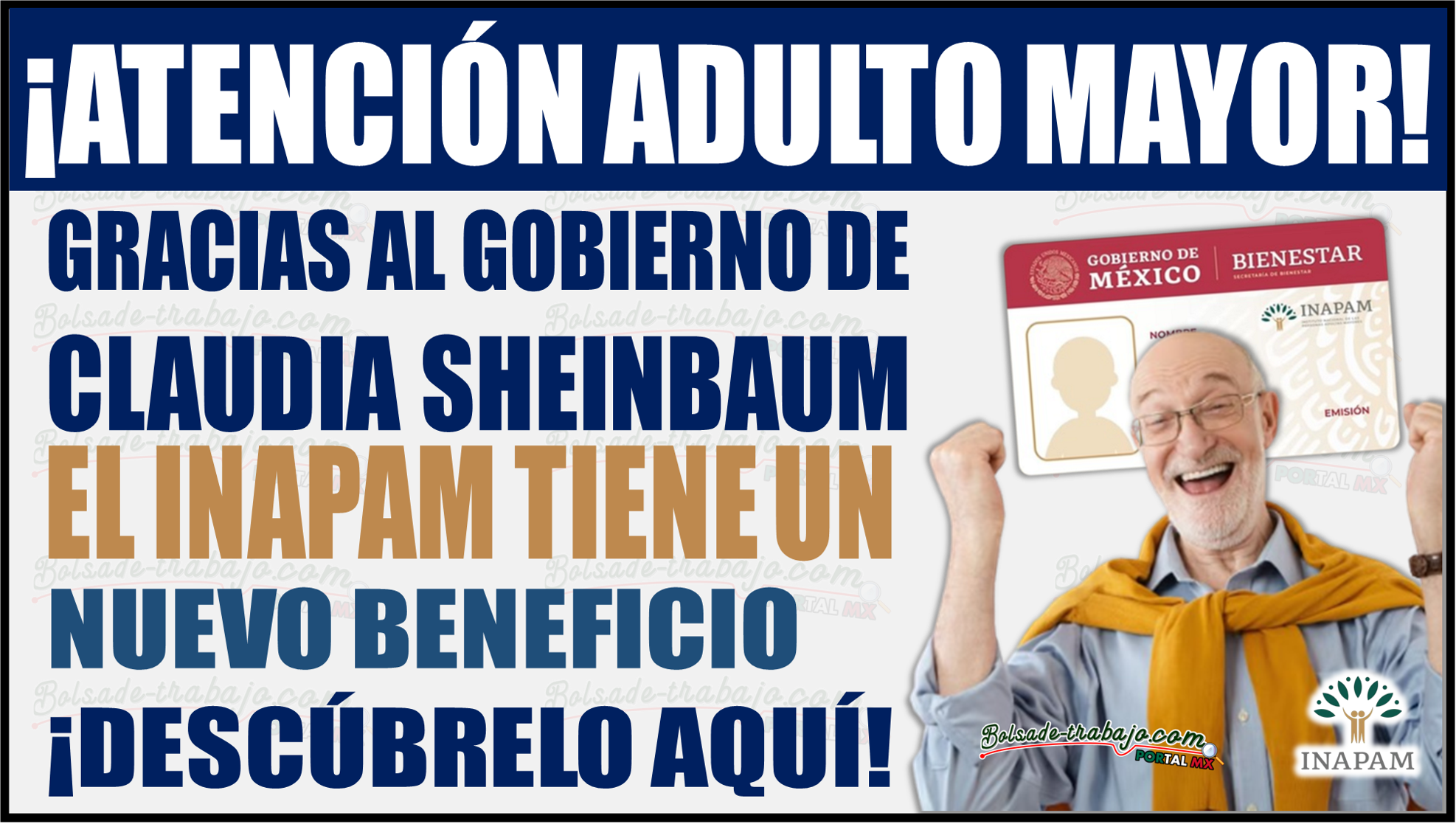 Adultos mayores con tarjeta INAPAM recibirán nuevo beneficio gracias al gobierno de Claudia Sheinbaum 1 Adultos mayores con tarjeta INAPAM recibirán nuevo beneficio gracias al gobierno de Claudia Sheinbaum