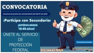 Aquí te mencionamos todos los puntos reclutamiento del día 01 de Julio qué Servicio de Protección Federal ha emitido para los interesados en ser Guardia PF con sueldo de $12,164.62