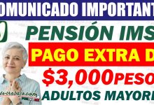 Pensión IMSS Pago Extra de $3,000 pesos en Pago ¡Así Puedes Obtenerlo🥳