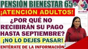 ¿Cuál sería la razón para que atrasen mi apoyo de la Pensión Bienestar hasta septiembre?