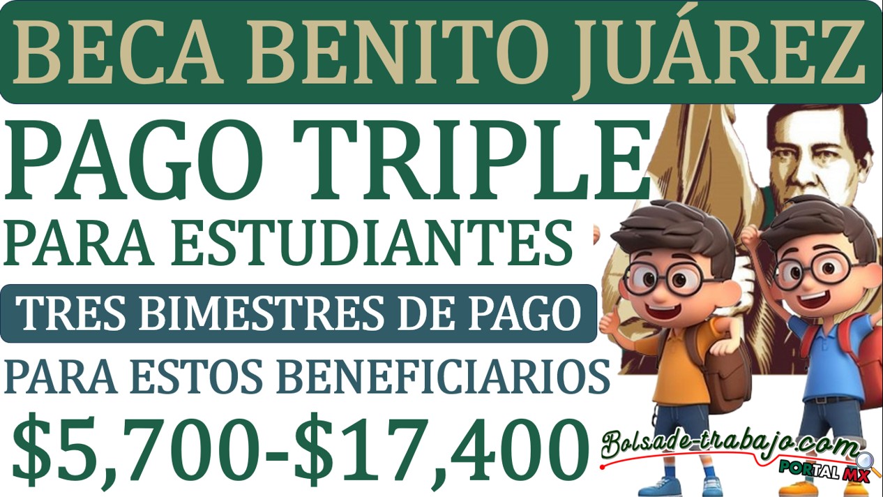 ¿Quiénes recibirán un pago triple por parte de las Becas Benito Juárez? 1 BOL 2 375