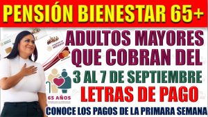 ¿A quienes les toca su pago de la Pensión Bienestar del 3 al 7 de agosto?