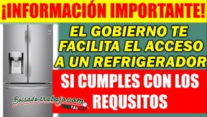 Si cumples con los siguientes requisitos el gobierno te puede facilitar un refrigerador nuevo.