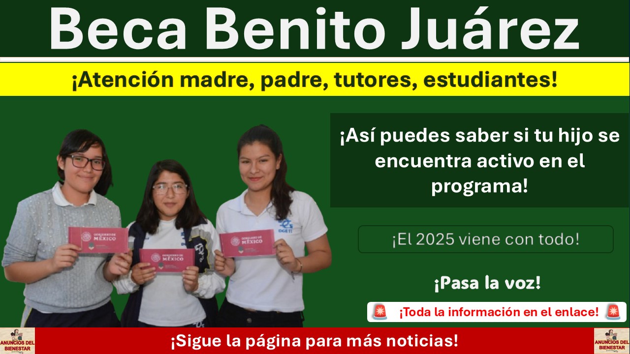 Beca Benito Juárez: ¡Así puedes saber si tu hijo se encuentra activo en el programa!