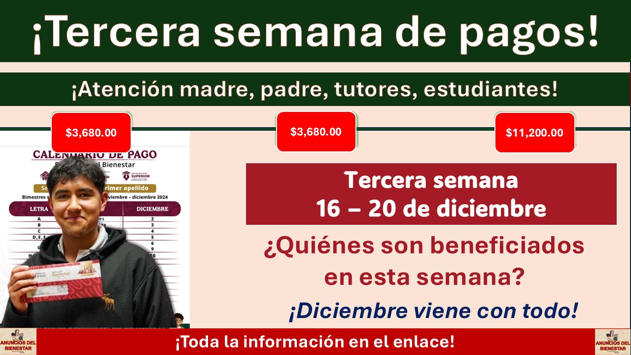 Beca Benito Juárez – Tercera semana de pagos ¿Quiénes cobran?