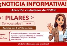 Beca PILARES CDMX convocatorias 2025: Ya se encuentra abierta hasta el 18 de enero ¡Estos son los requisitos!