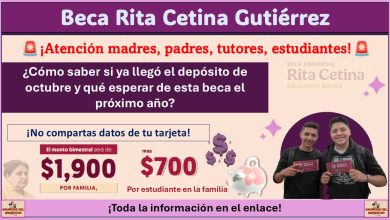 Beca Rita Cetina Gutiérrez: ¿Cómo saber si ya llegó el depósito de octubre y qué esperar de esta beca el próximo año?