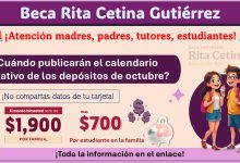 Beca Rita Cetina Gutiérrez: ¿Cuándo publicarán el calendario tentativo de los depósitos de octubre 2025?
