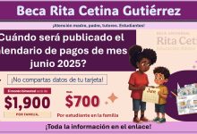 Beca Rita Cetina Gutiérrez: ¿Cuándo será publicado el calendario de pagos de mes junio 2025?