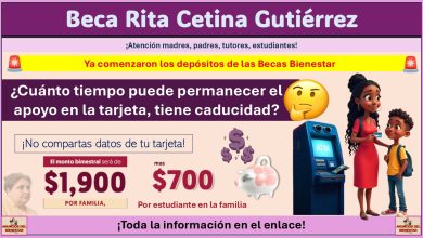 Beca Rita Cetina Gutiérrez: ¿Cuánto tiempo puede permanecer el apoyo en la tarjeta, tiene caducidad?