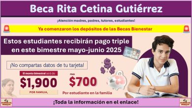 Beca Rita Cetina Gutiérrez: Estos estudiantes recibirán pago triple en este bimestre mayo-junio 2025
