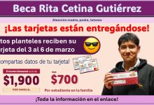 Beca Rita Cetina Gutiérrez: Estos planteles reciben su tarjeta del 3 al 6 de marzo