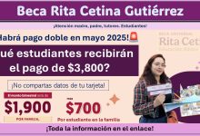 Beca Rita Cetina Gutiérrez: Habrá pago doble en mayo 2025 ¿Qué estudiantes recibirán el pago de $3,800?