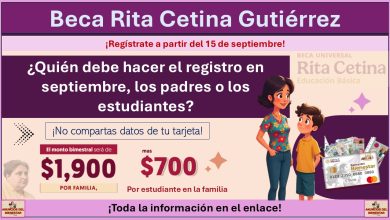 Beca Rita Cetina Gutiérrez: ¿Quién debe hacer el registro en septiembre, los padres o los estudiantes?