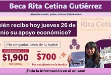 Beca Rita Cetina Gutiérrez: ¿Quién recibe hoy jueves 26 de junio su apoyo económico?