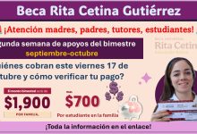 Beca Rita Cetina Gutiérrez: ¿Quiénes cobran este viernes 17 de octubre y cómo verificar tu pago?