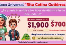 Beca “Rita Cetina Gutiérrez” - ¿Se puede inscribir a los hijos de último año de Secundaria?