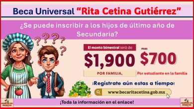 Beca “Rita Cetina Gutiérrez” - ¿Se puede inscribir a los hijos de último año de Secundaria?