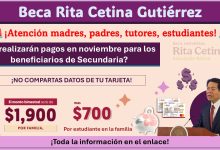 Beca Rita Cetina Gutiérrez: ¿Se realizarán pagos en noviembre para los beneficiarios de Secundaria?