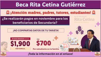 Beca Rita Cetina Gutiérrez: ¿Se realizarán pagos en noviembre para los beneficiarios de Secundaria? 6 Beca Rita Cetina Gutiérrez: ¿Se realizarán pagos en noviembre para los beneficiarios de Secundaria?