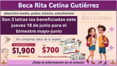 Beca Rita Cetina Gutiérrez: Son 3 letras las beneficiadas este jueves 19 de junio para el bimestre mayo-junio