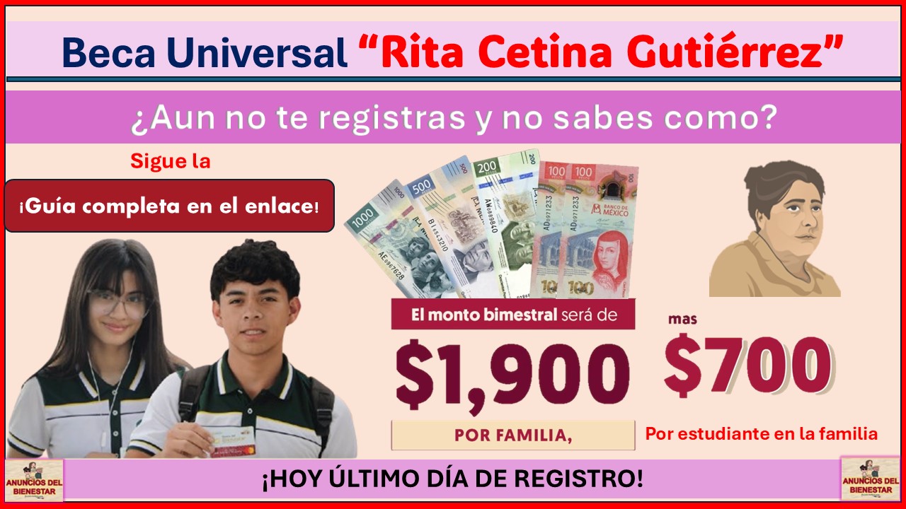 Beca “Rita Cetina Gutiérrez” cierra registros el día de hoy ¡Así puedes realizar tu registro de forma exitosa!