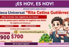 Beca “Rita Cetina Gutiérrez” - ¡Hoy inician los registros en línea! Estos son los pasos para realizar tu registro con éxito y no perder los $1,900 pesos