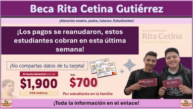 Beca Rita Cetina Gutiérrez: ¡Los pagos se reanudaron, estos estudiantes cobran en esta última semana!