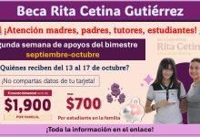 Beca Rita Cetina Gutiérrez: ¡Segunda semana de pagos! ¿Quiénes reciben pago del 13 al 17 de octubre?