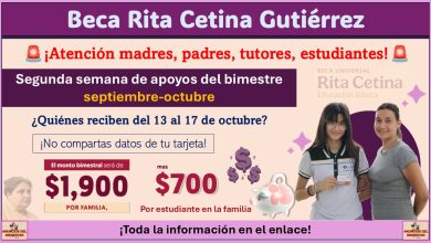 Beca Rita Cetina Gutiérrez: ¡Segunda semana de pagos! ¿Quiénes reciben pago del 13 al 17 de octubre?