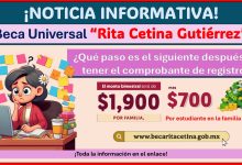 Beca Rita Cetina - ¿Qué paso es el siguiente después de tener el comprobante de registro?