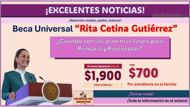 Beca Universal “Rita Cetina Gutiérrez” - ¿Cuándo son las próximas fases para Primaria y Preescolar?