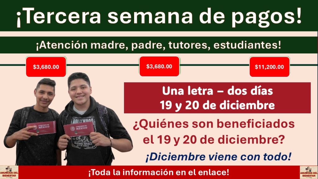 Becas Benito Juárez - ¿Quiénes cobran hoy 19 y 20 de diciembre el apoyo de su beca?