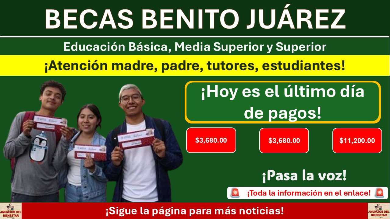 Becas Benito Juárez: Último día de pago - ¿Quiénes reciben su apoyo el día de hoy?