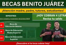 Becas Benito Juárez ¡Hoy cobran 4 letras, descubre si eres beneficiado hoy 10 de diciembre!