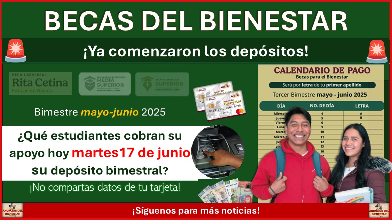 Becas Rita Cetina y Benito Juárez: Continúan los pagos este martes 17 de junio de 2025 ¿Estas en la lista de beneficiarios? 1 Becas Rita Cetina y Benito Juárez: Continúan los pagos este martes 17 de junio de 2025 ¿Estas en la lista de beneficiarios?