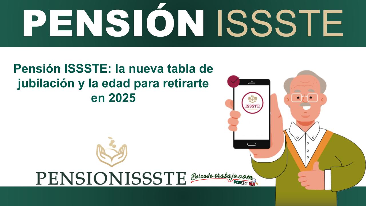 Pensión ISSSTE: la nueva tabla de jubilación y la edad para retirarte en 2025 1 Pensión ISSSTE: la nueva tabla de jubilación y la edad para retirarte en 2025