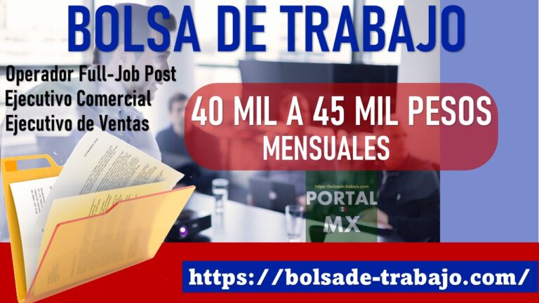 Bolsa De Trabajo: Portal MX 2023-2024 | PORTAL DEL EMPLEO