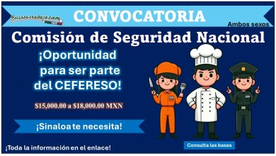 ¿Buscas trabajo? La Comisión de Seguridad Nacional esta reclutando y ofreciendo un salario que va de los $15,000.00 a $18,000.00 MXN, conoce aquí todos los detalles