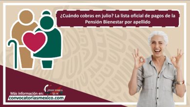 ¿Cuándo cobras en julio? La lista oficial de pagos de la Pensión Bienestar por apellido