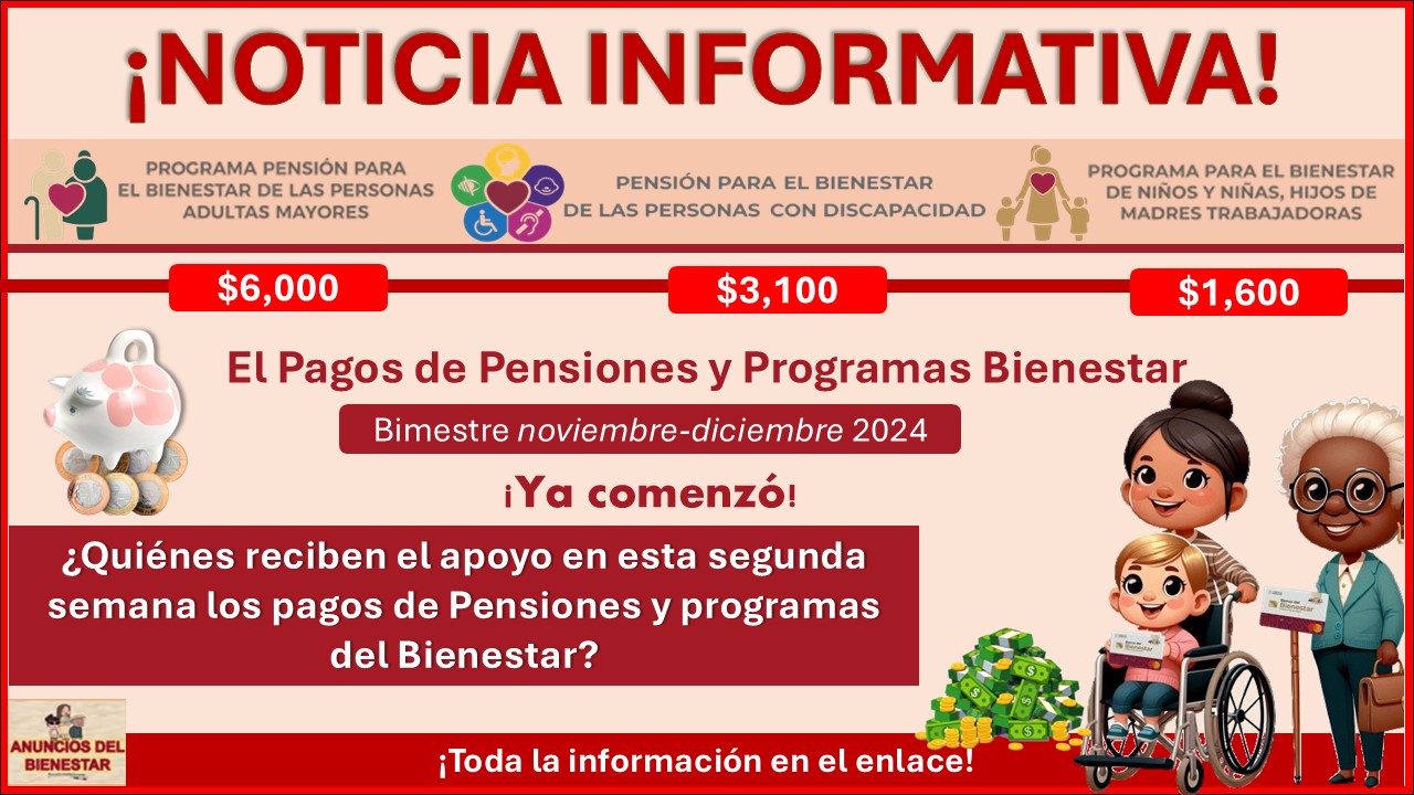 Calendario de pagos Bienestar – ¿Quiénes reciben el apoyo en esta segunda semana los pagos de Pensiones y programas del Bienestar?