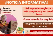 Canasta Alimentaria del Bienestar – Así te puedes registrar a este programa y no quedar fuera