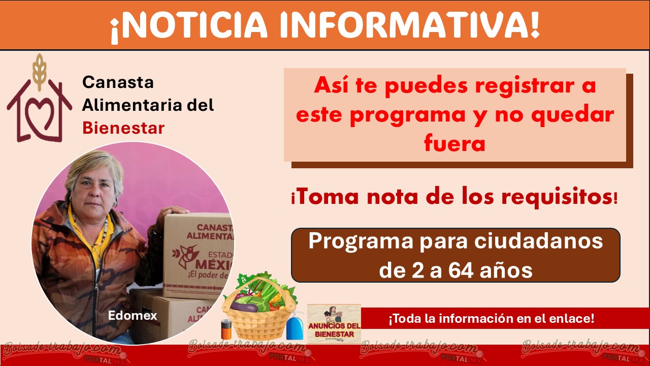 Canasta Alimentaria del Bienestar – Así te puedes registrar a este programa y no quedar fuera