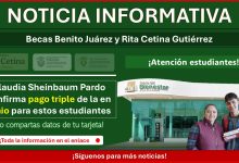 Claudia Sheinbaum Pardo confirma pago triple de la Beca Benito Juárez en Junio para estos estudiantes